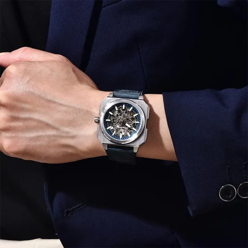 Pagani Design Skeleton Square Dial Automatic Men's Watch- PD-1791